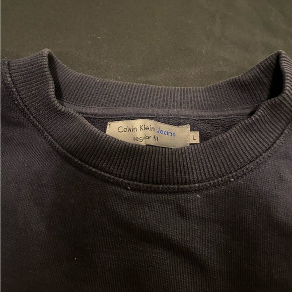 Calvin Klein Jeans Navy & Yellow Sweatshirt - Picture 5 of 6